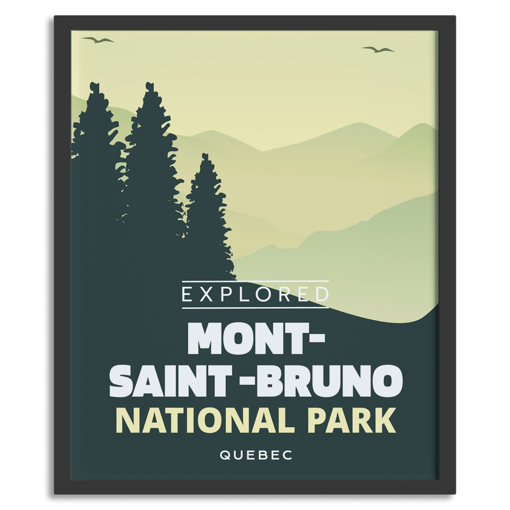 Affiche « Explorée » du parc national du Mont-Saint-Bruno