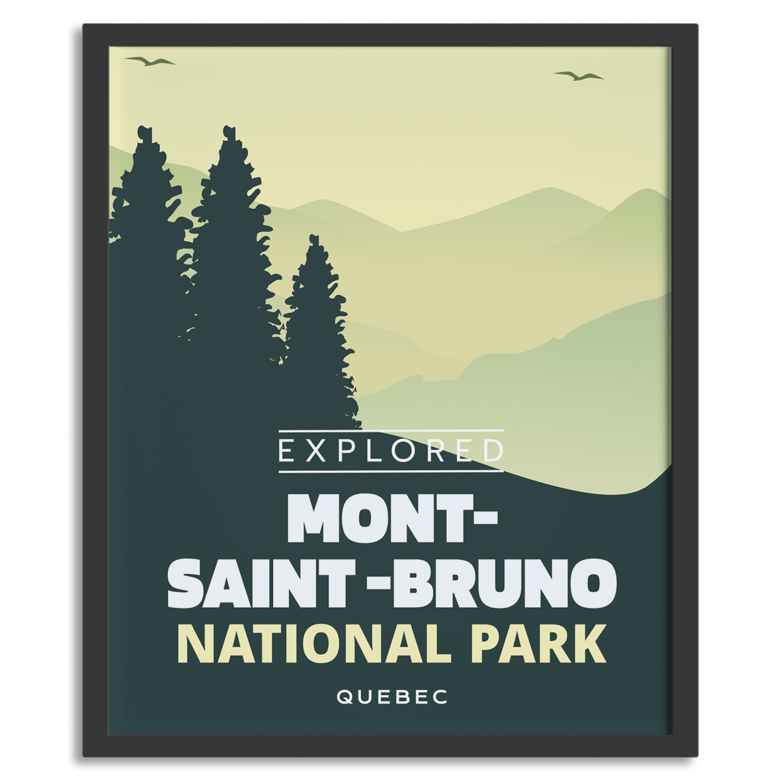 Affiche « Explorée » du parc national du Mont-Saint-Bruno