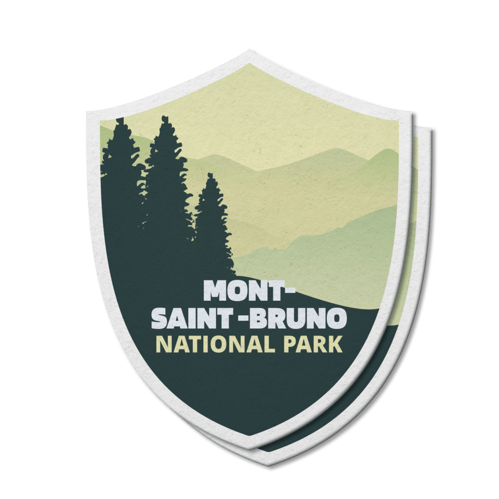 Autocollant en vinyle imperméable du parc national du Mont-Saint-Bruno, Québec 