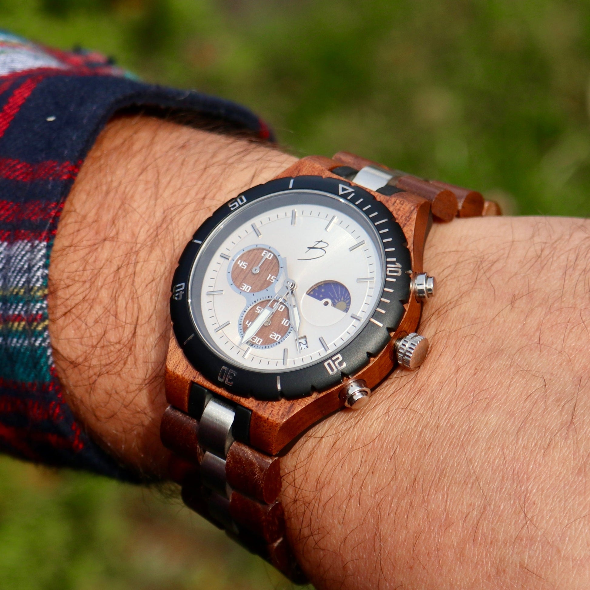 Berthoud Walnut Wood Watch