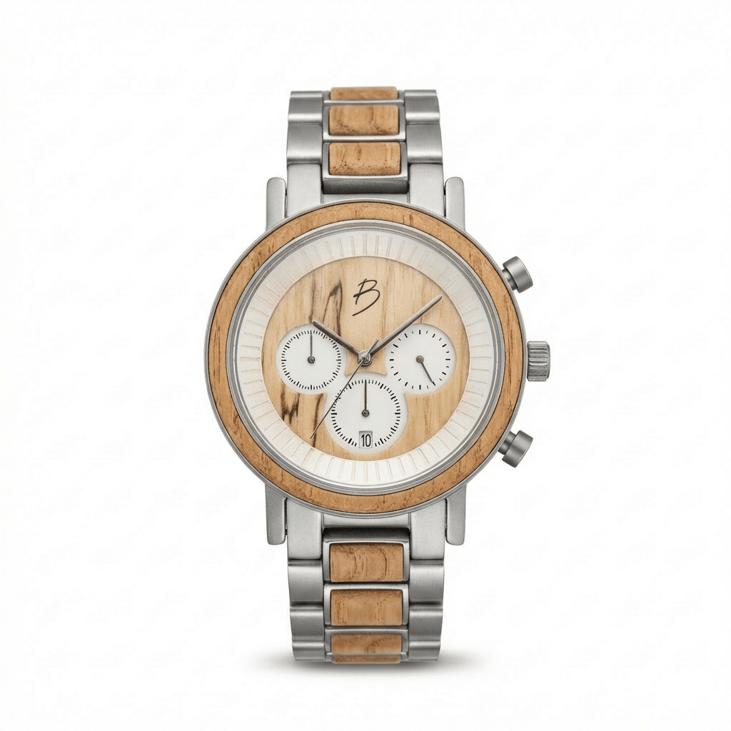 Harrison Watch Made from Recycled Whiskey Barrel Wood