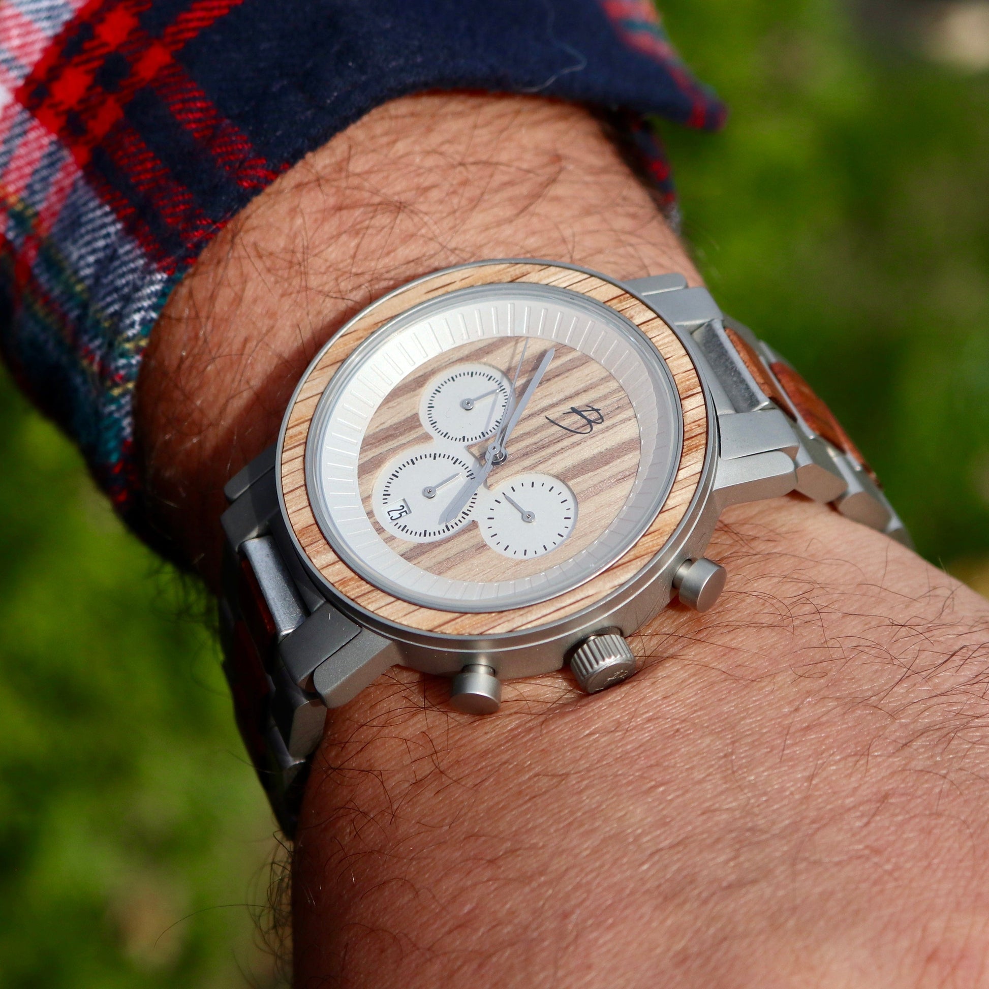 Harrison Watch Made from Recycled Whiskey Barrel Wood