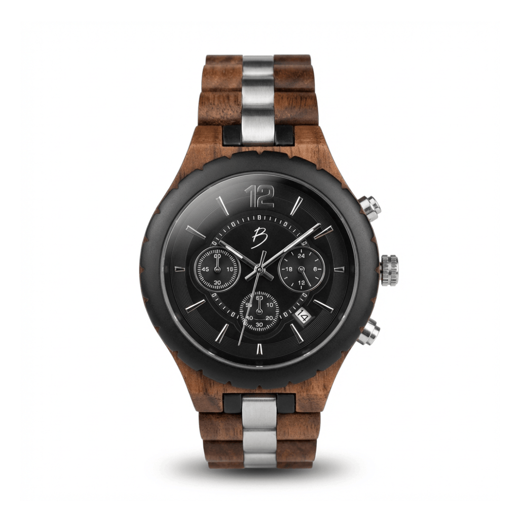 Le Roy Walnut Wood Watch