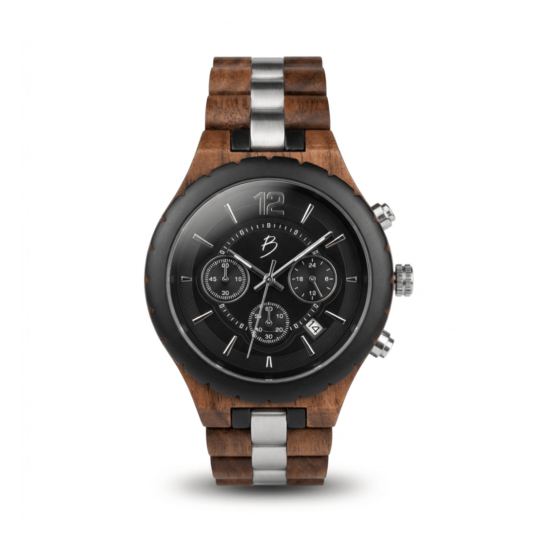 Le Roy Walnut Wood Watch