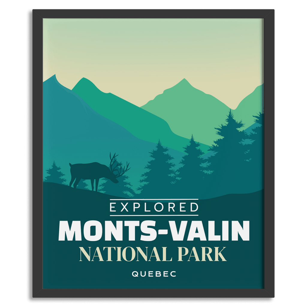 Affiche « Explorée » du parc national des Monts-Valin
