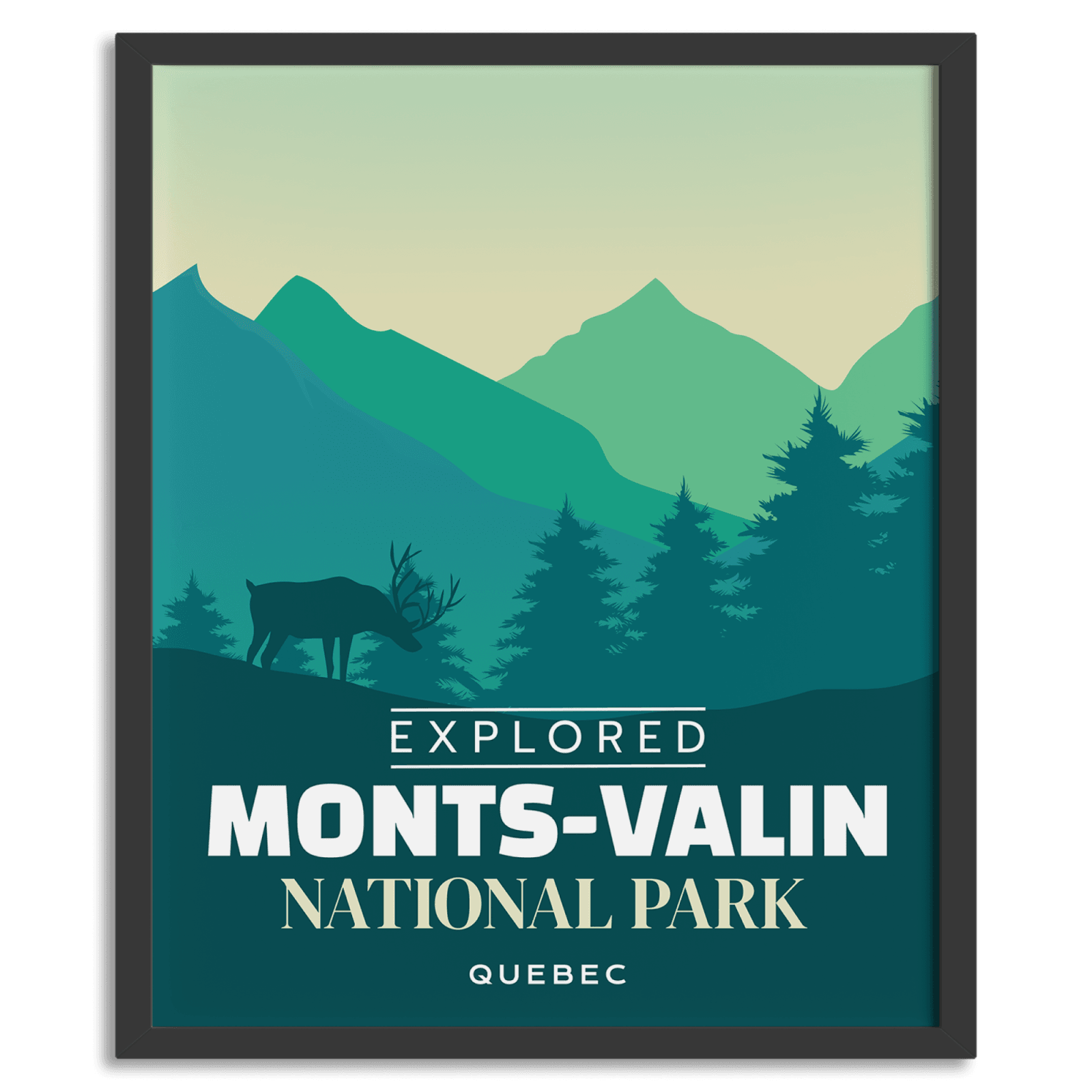 Affiche « Explorée » du parc national des Monts-Valin