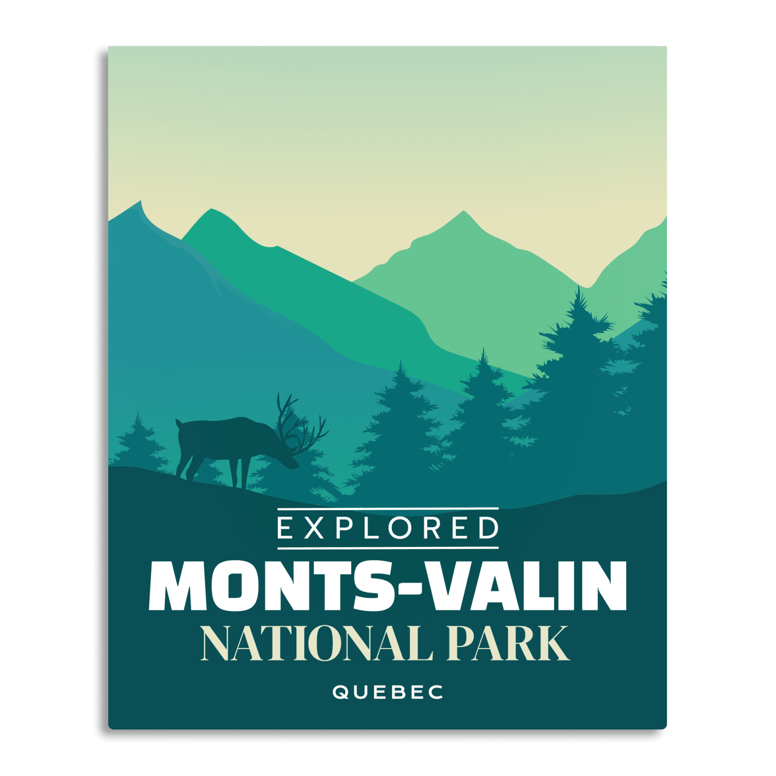 Affiche « Explorée » du parc national des Monts-Valin