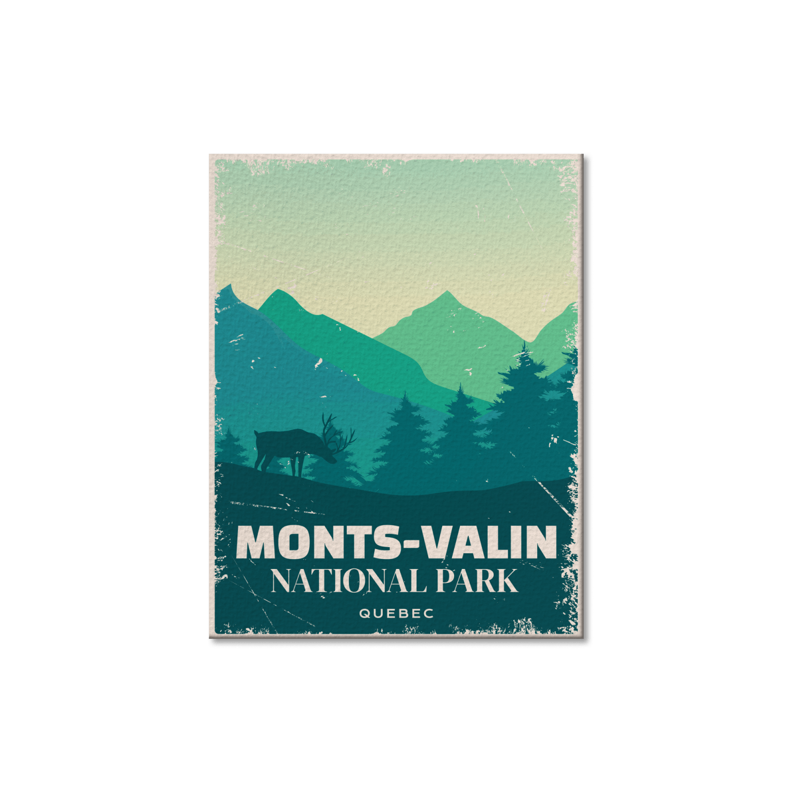 Carte postale du parc national des Monts-Valin, Québec