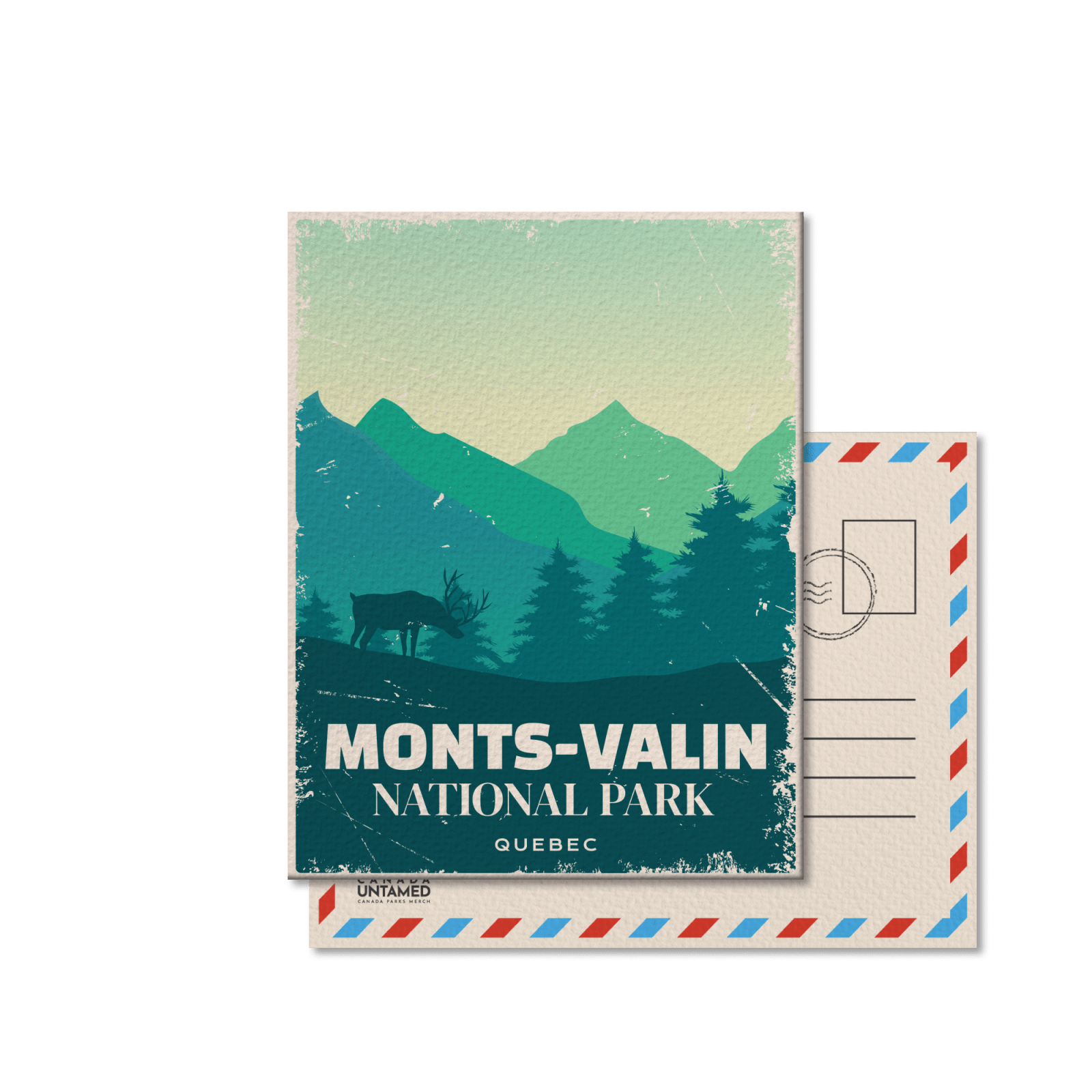 Carte postale du parc national des Monts-Valin, Québec