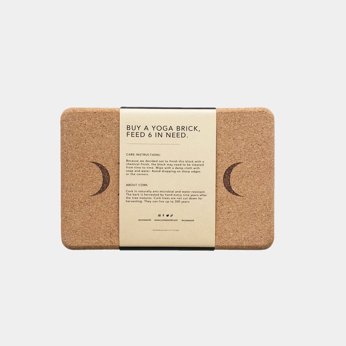 Moon Cork Yoga Block | ORIGINAL SIZE 4"x6"x9"