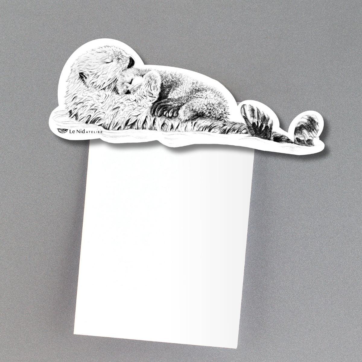 Mother Otter with baby Magnet