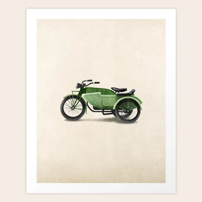 Impression d'art de véhicule classique de moto