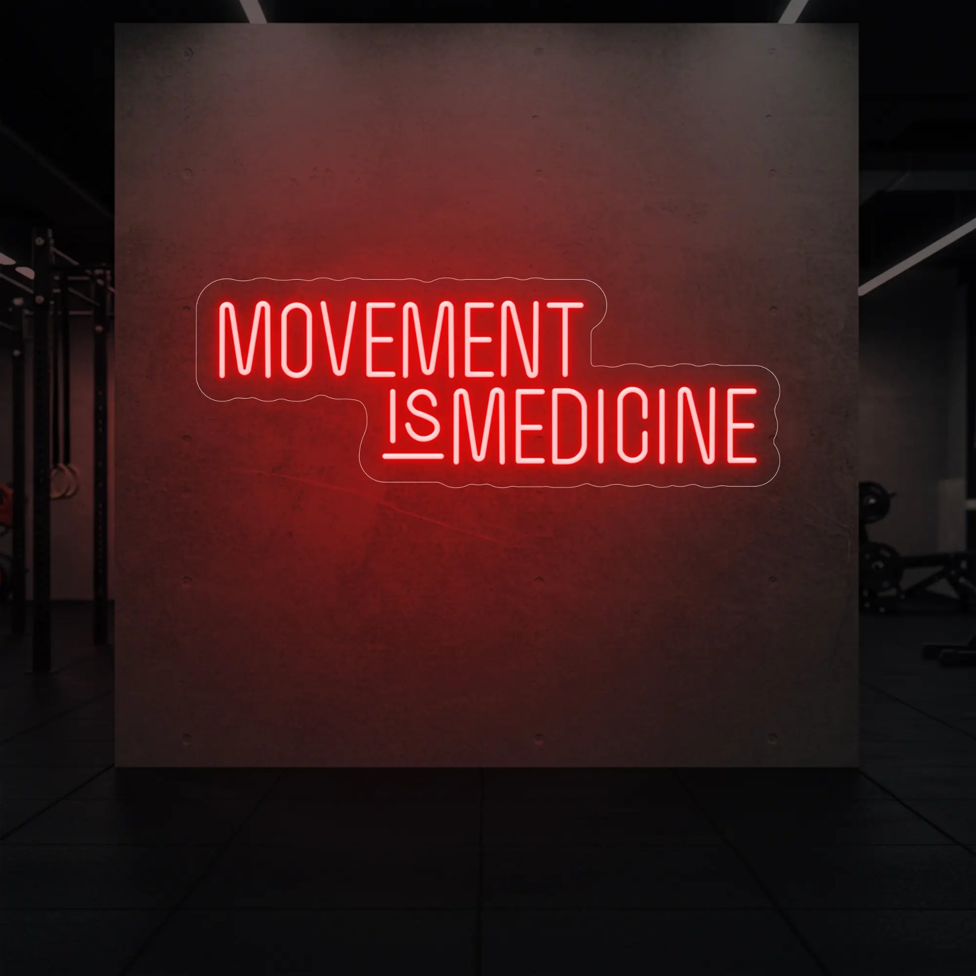 LE MOUVEMENT EST UN MÉDECIN Enseigne lumineuse LED au néon
