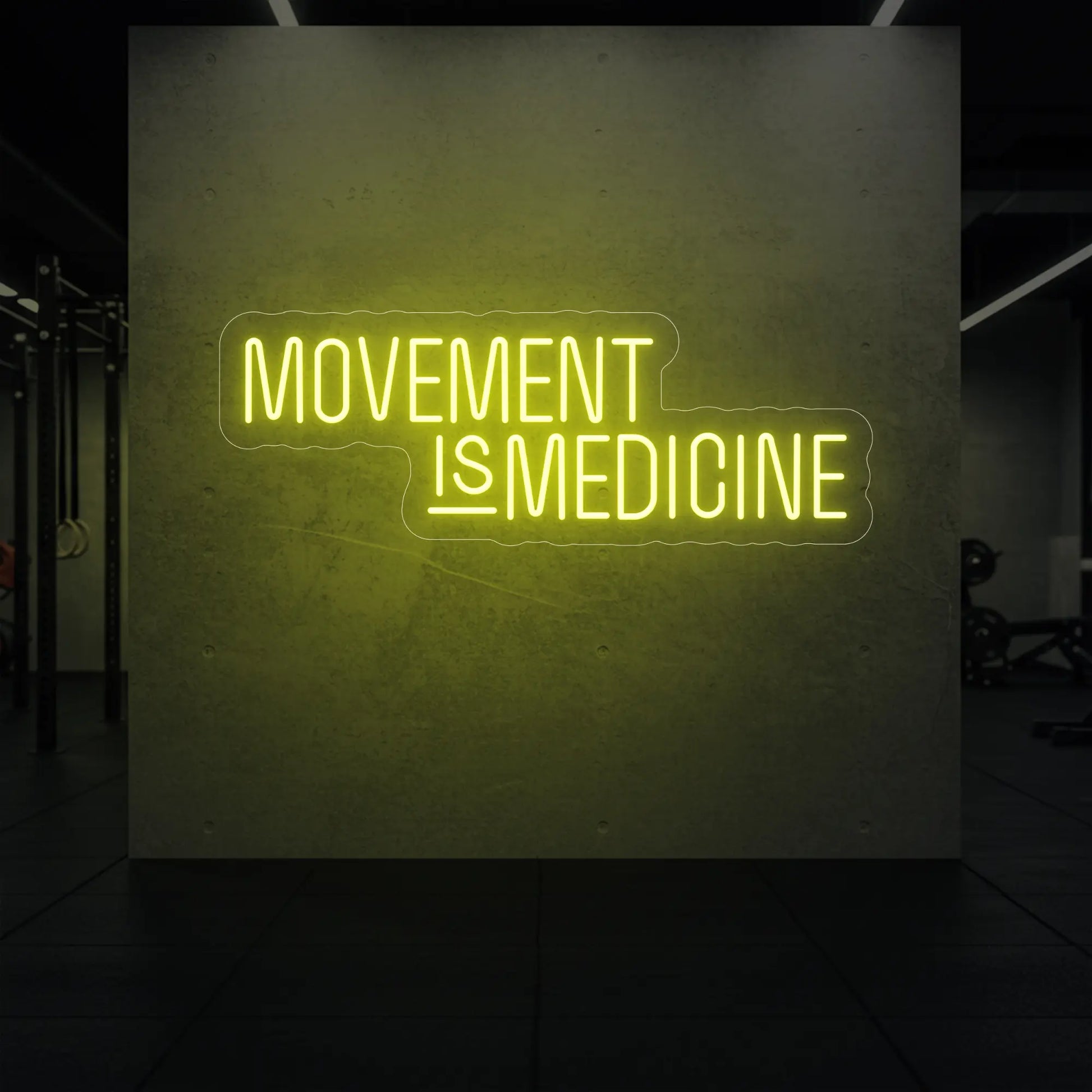 LE MOUVEMENT EST UN MÉDECIN Enseigne lumineuse LED au néon