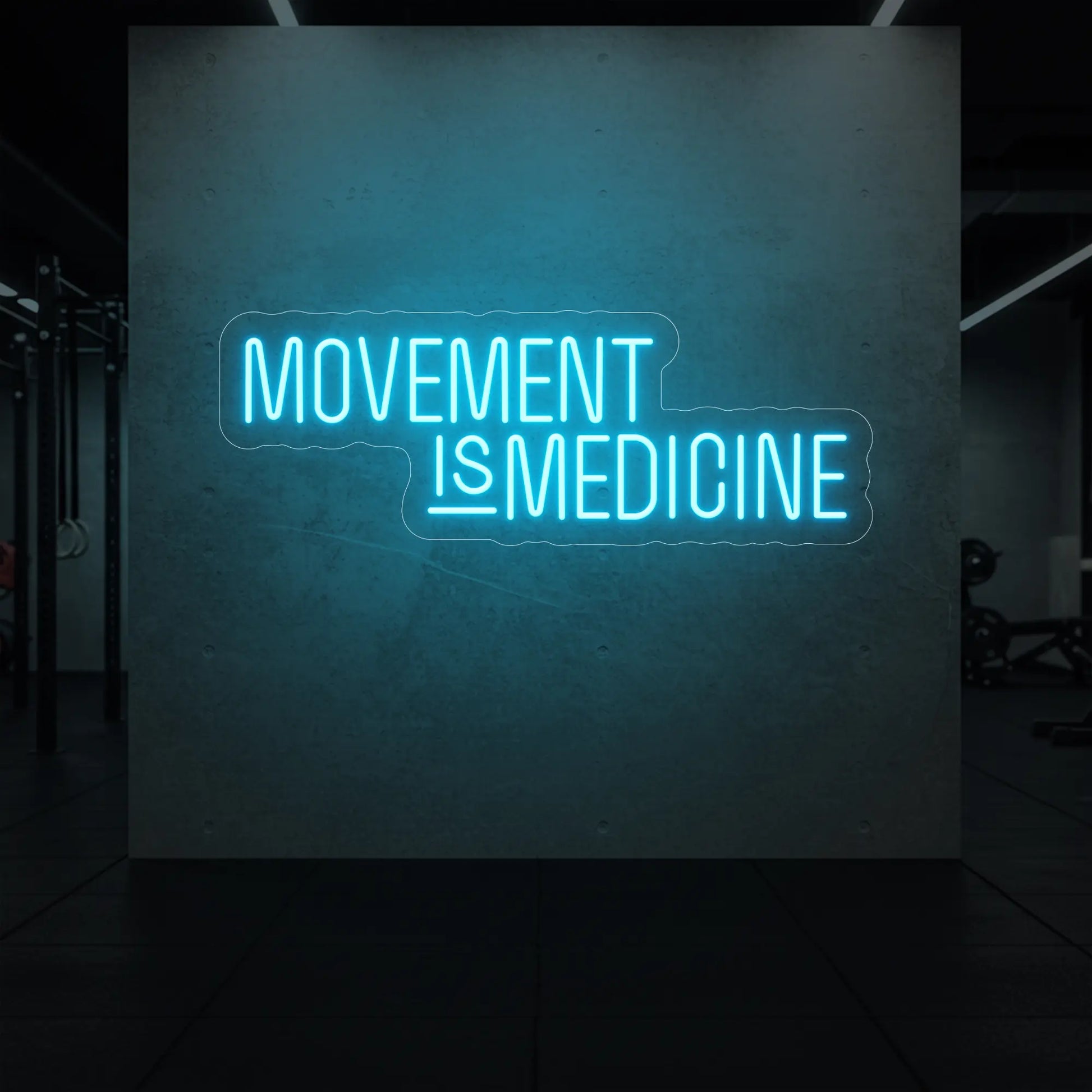 LE MOUVEMENT EST UN MÉDECIN Enseigne lumineuse LED au néon