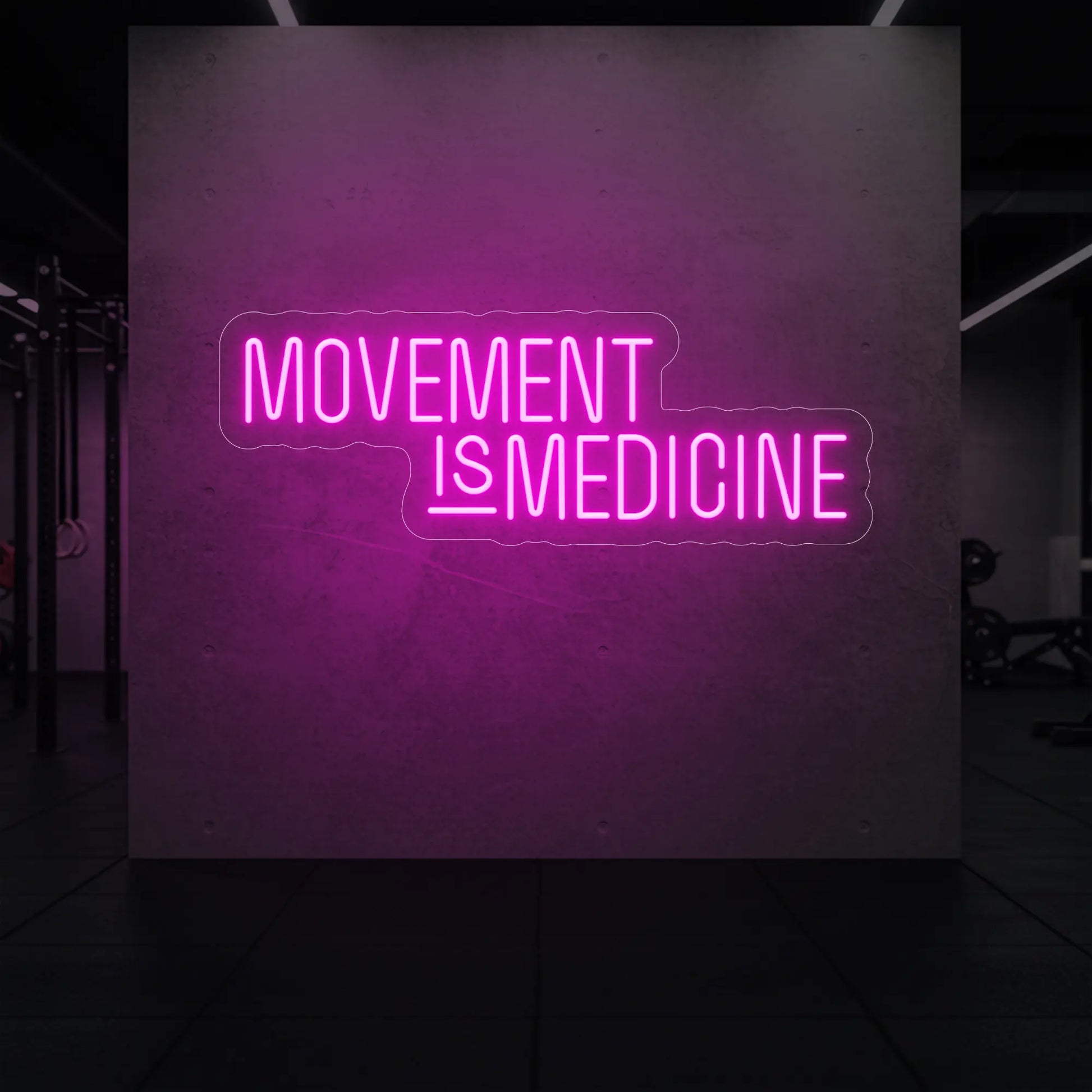 LE MOUVEMENT EST UN MÉDECIN Enseigne lumineuse LED au néon