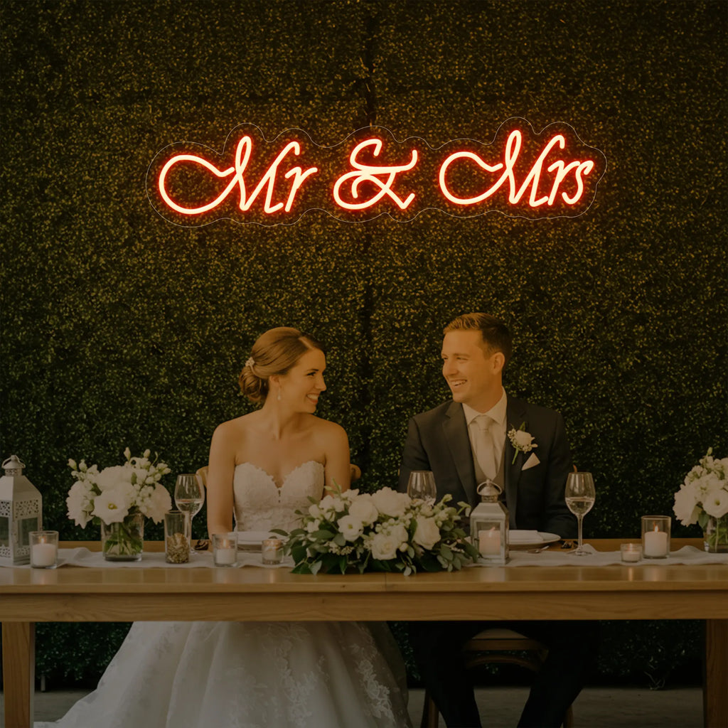 Enseigne lumineuse Mr &amp; Mrs V2