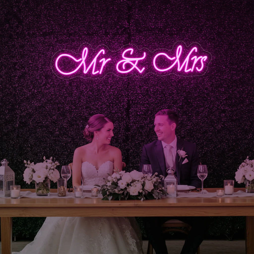 Enseigne lumineuse Mr &amp; Mrs V2