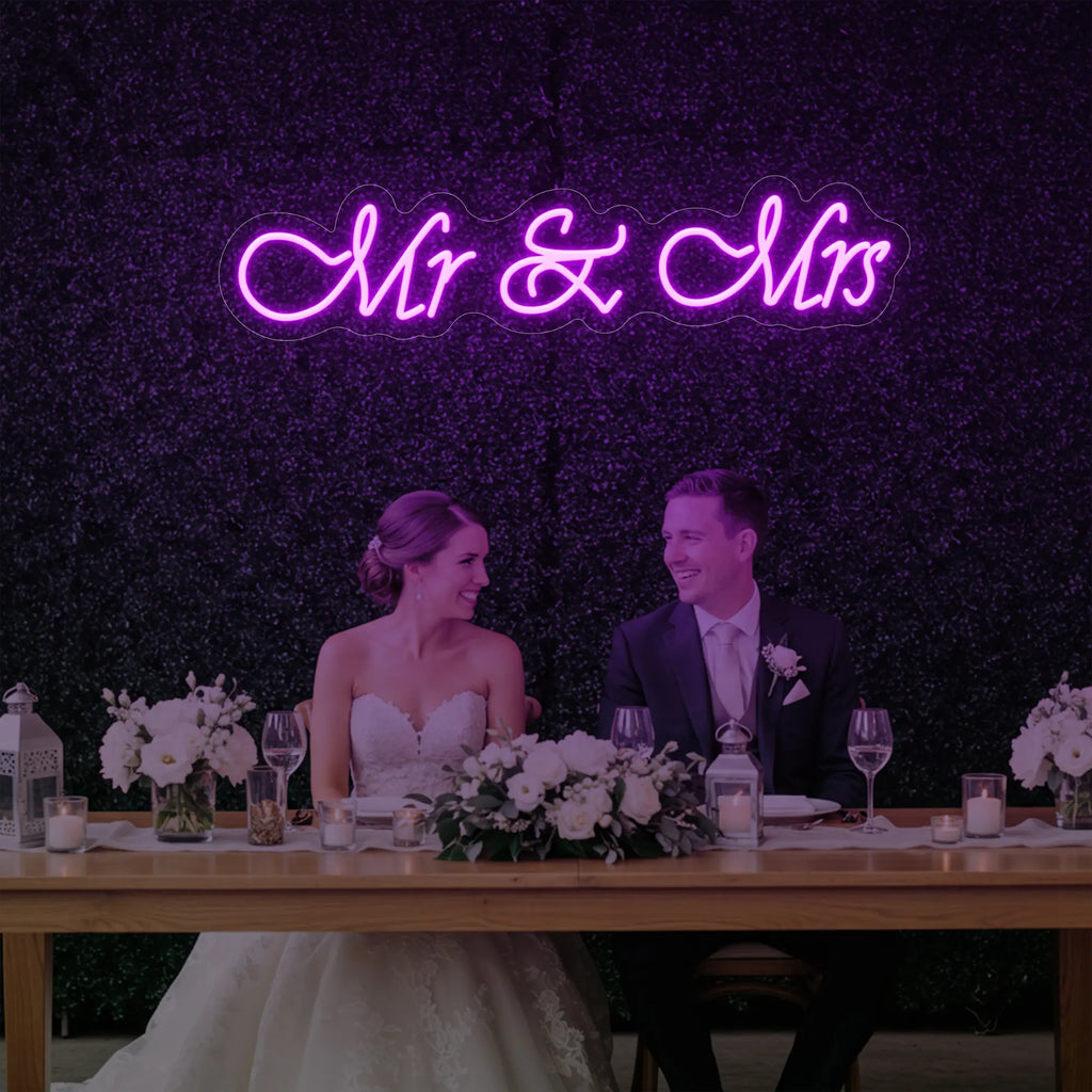 Enseigne lumineuse Mr &amp; Mrs V2