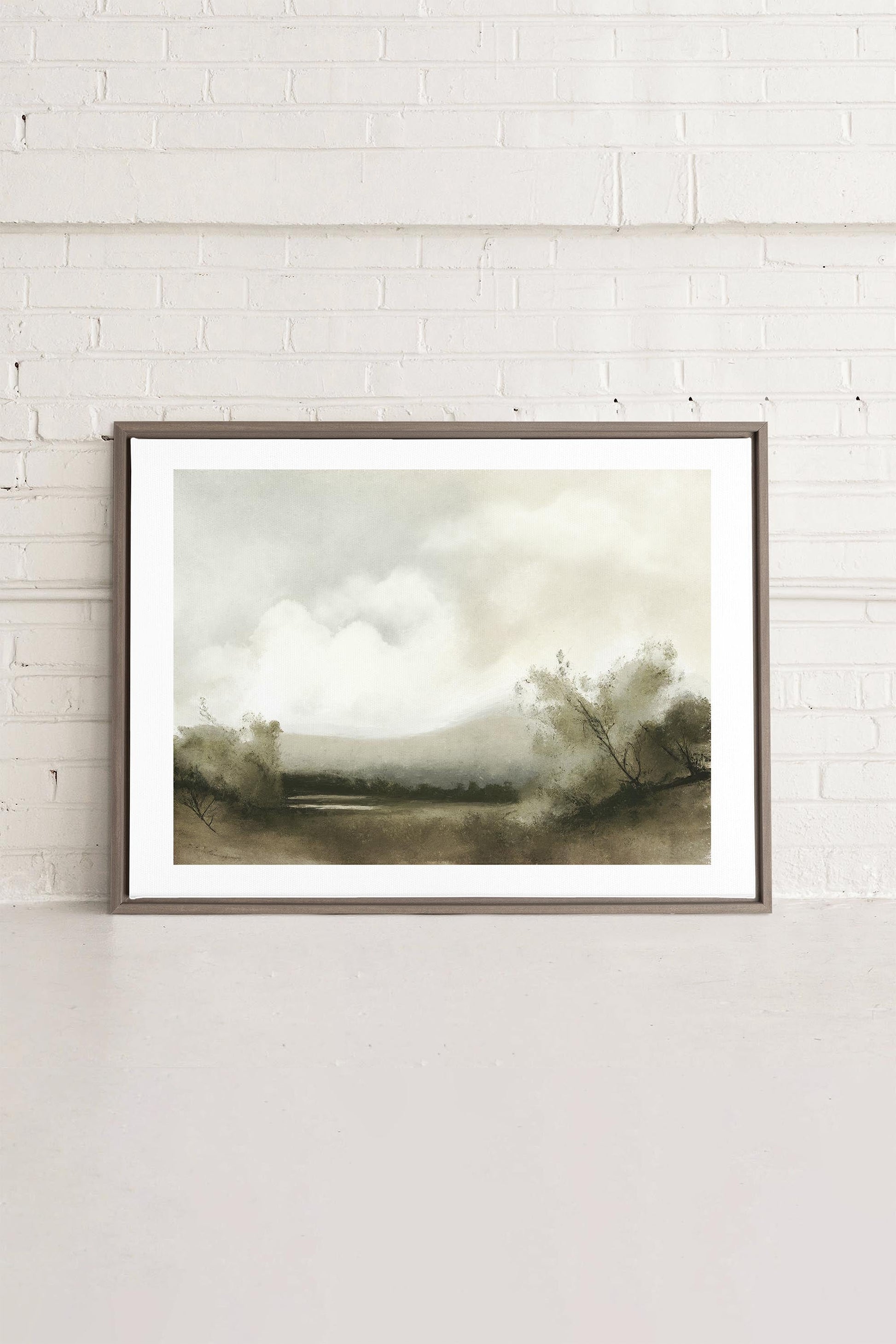 Misty Morning, Stretched Canvas Artwork
