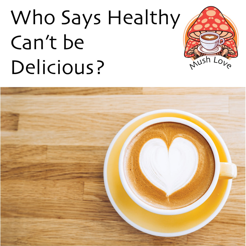 Mush Love Mushroom Cappuccino – Creamy Organic Arabica + Super 7 Blend for Focus & Energy