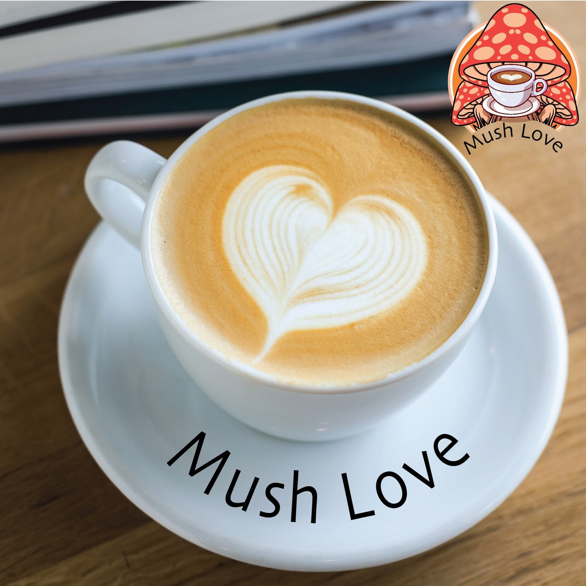 Mush Love Mushroom Cappuccino – Creamy Organic Arabica + Super 7 Blend for Focus & Energy