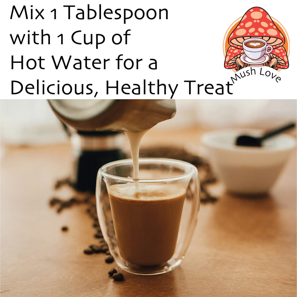 Mush Love Mushroom Cappuccino – Creamy Organic Arabica + Super 7 Blend for Focus & Energy