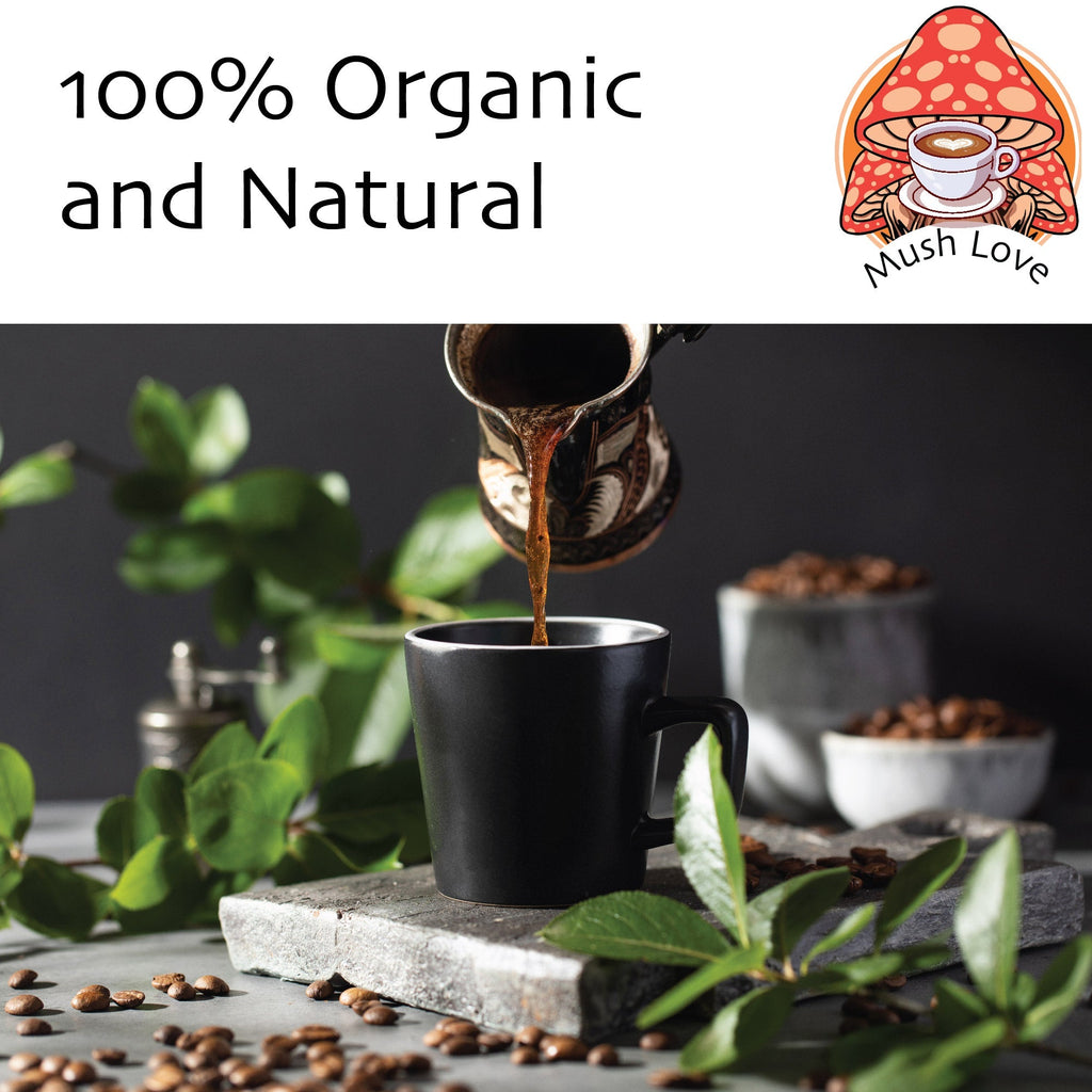 Mush Love Mushroom Coffee – Organic Instant Arabica + Super 7 Blend for Focus & Energy