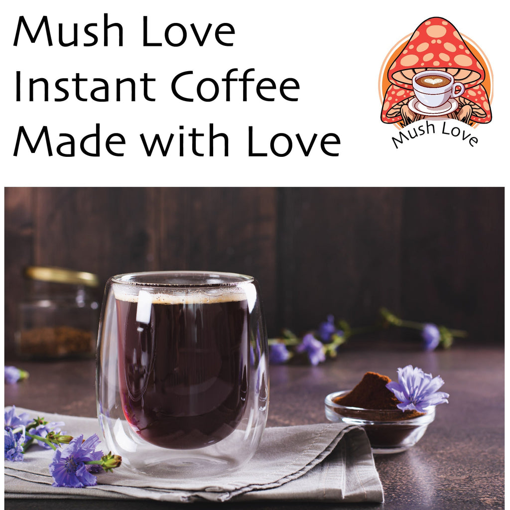 Mush Love Mushroom Coffee – Organic Instant Arabica + Super 7 Blend for Focus & Energy