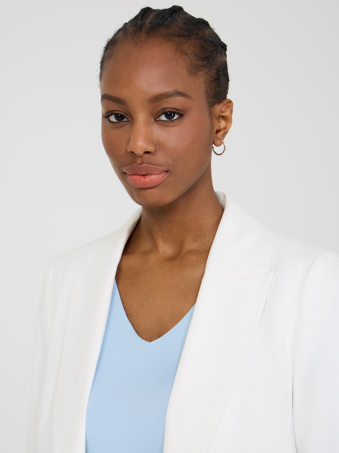 Blazer ouvert en lin mélangé