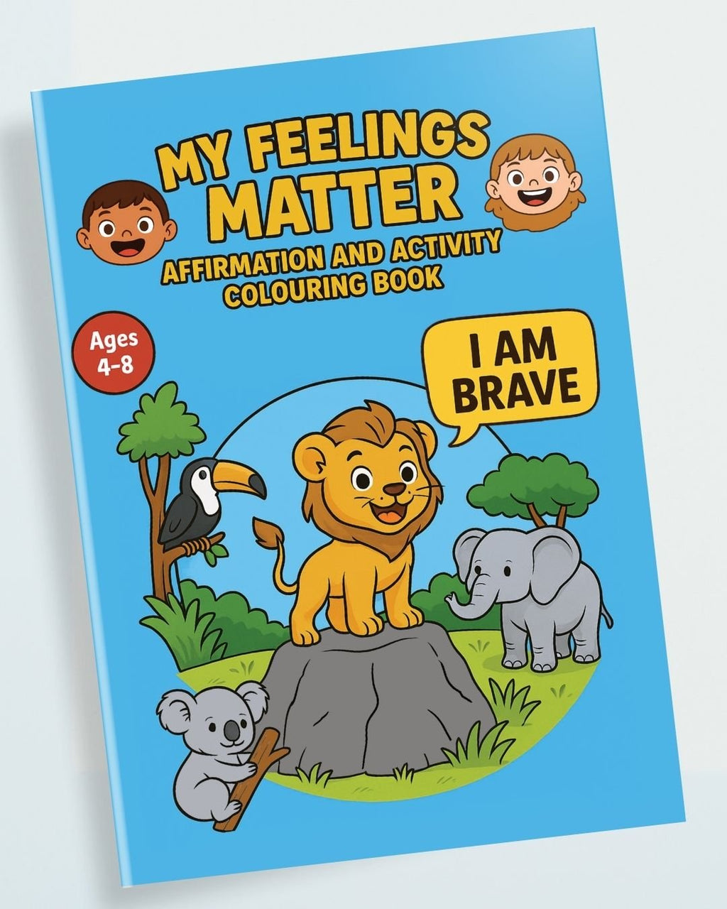 Livre de coloriage et d'affirmations « Mes sentiments comptent ! »