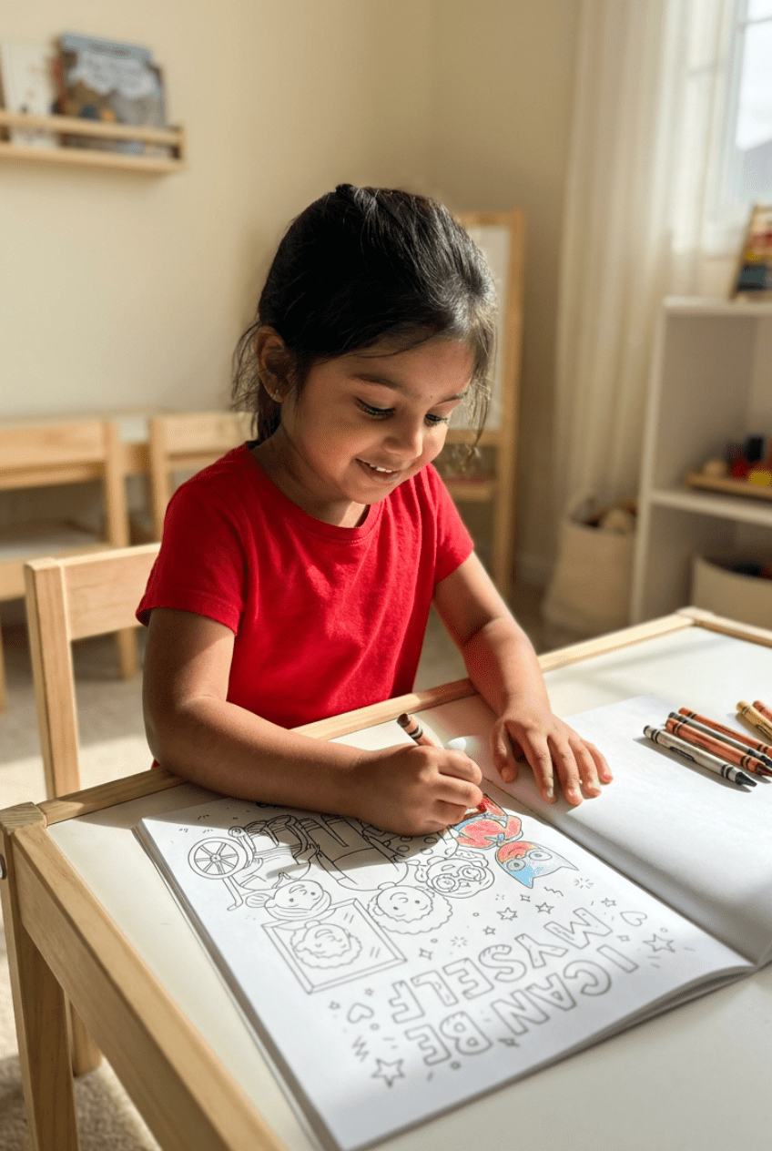 Livre de coloriage et d'affirmations « Mes sentiments comptent ! »