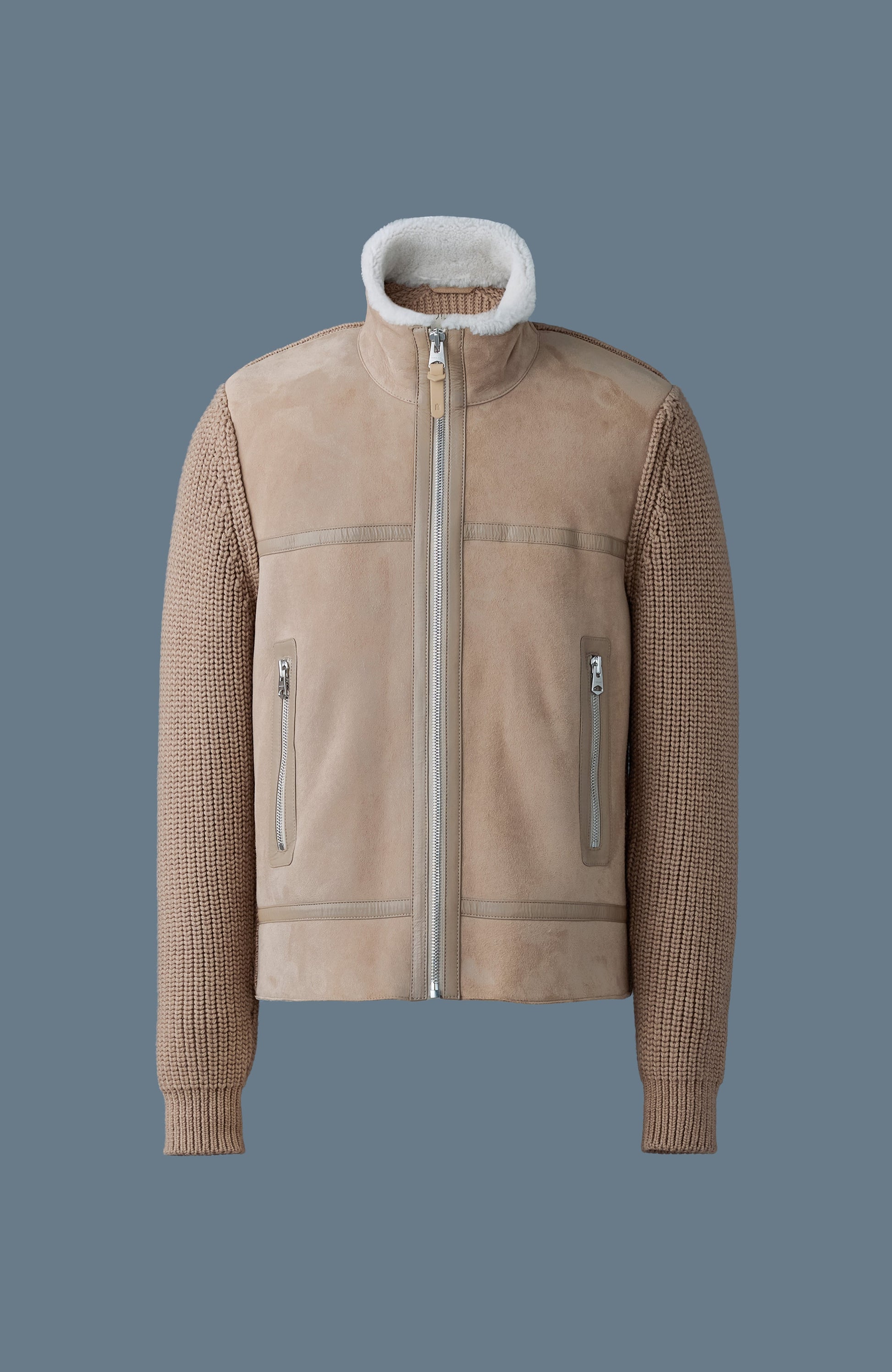 JONATHAN Mixed-media shearling jacket