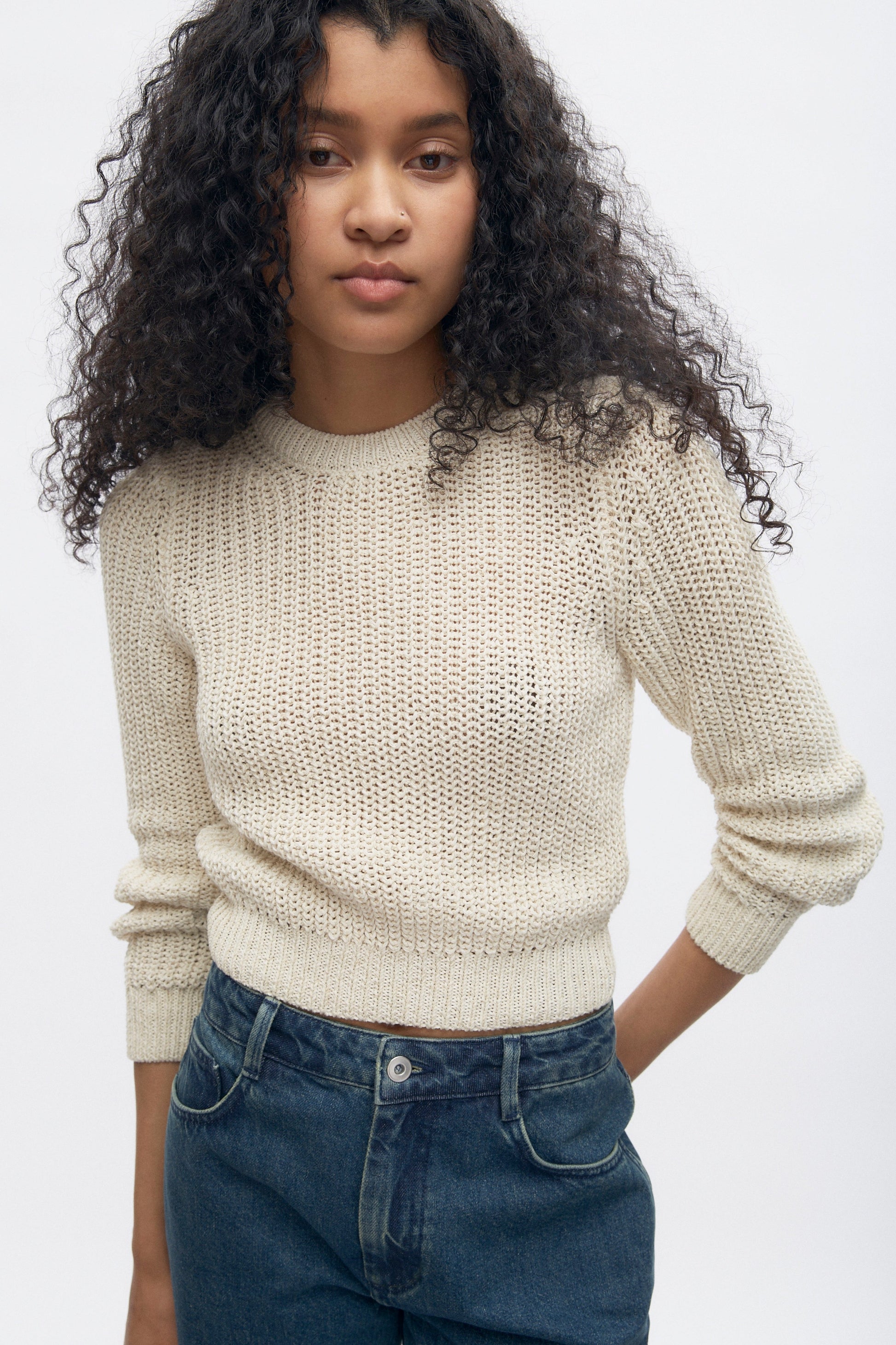 T-shirt à manches longues en tricot Orman pour femme