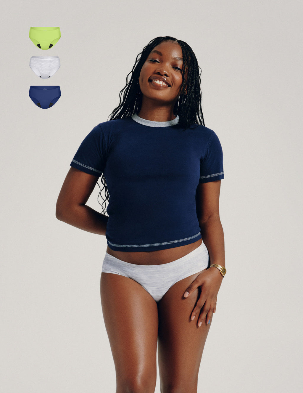 Teen Light Leakproof No-Show Bikini 3-Pack