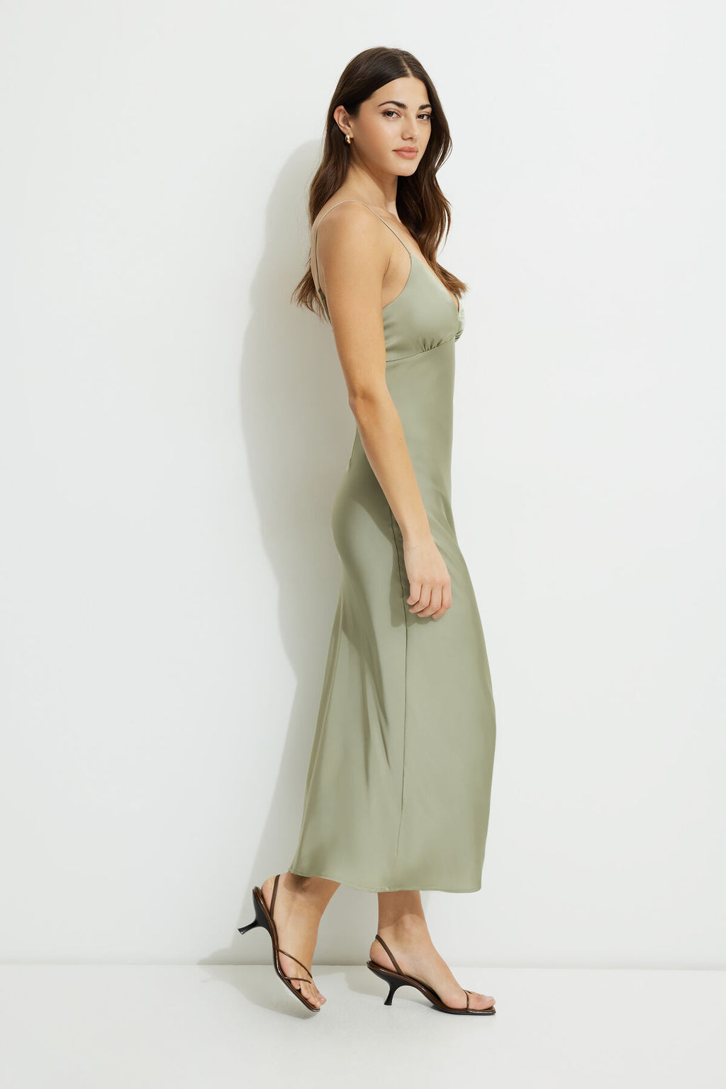Sage Empire Bust Maxi Slip Dress