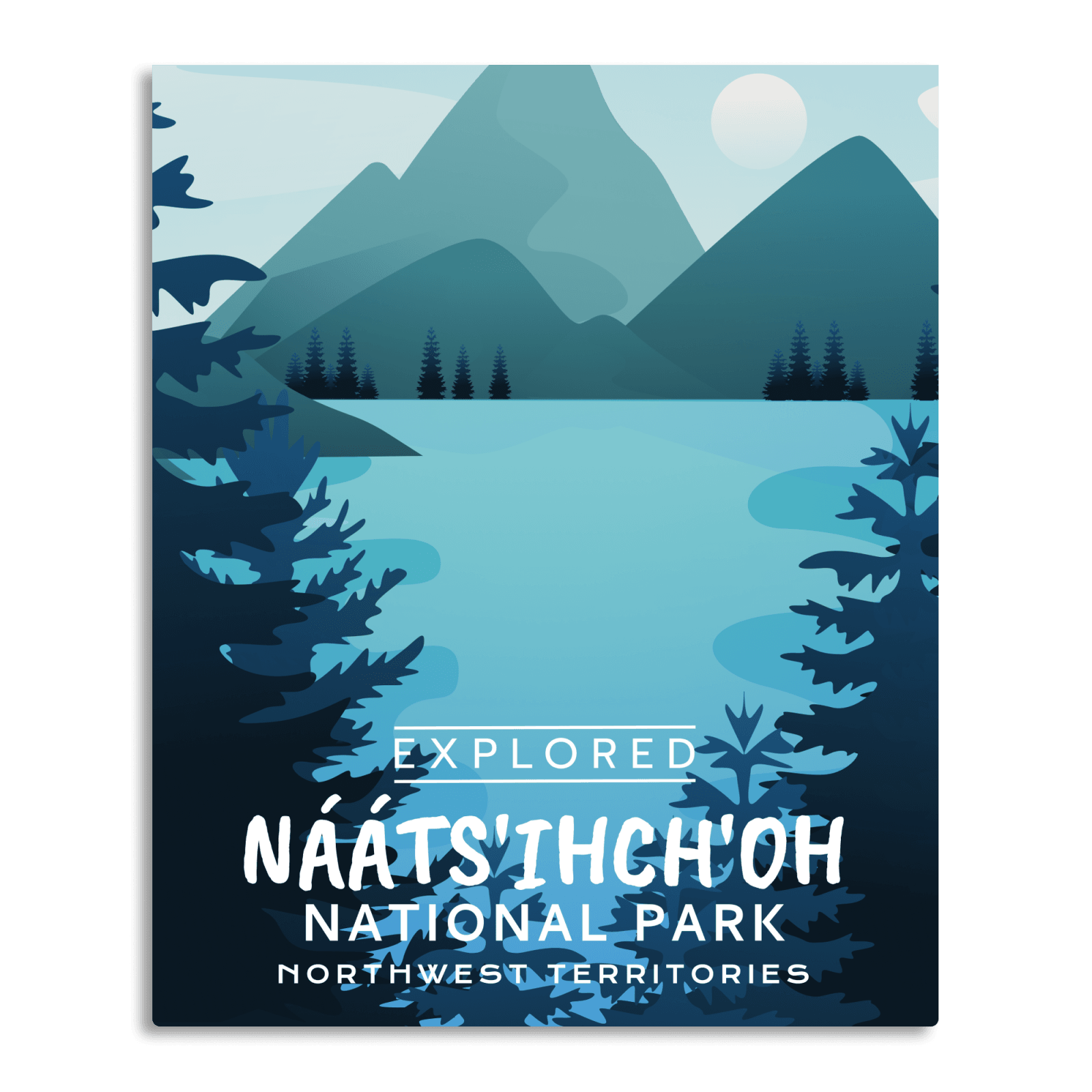Affiche « Explorée » du parc national de Naatsihchoh