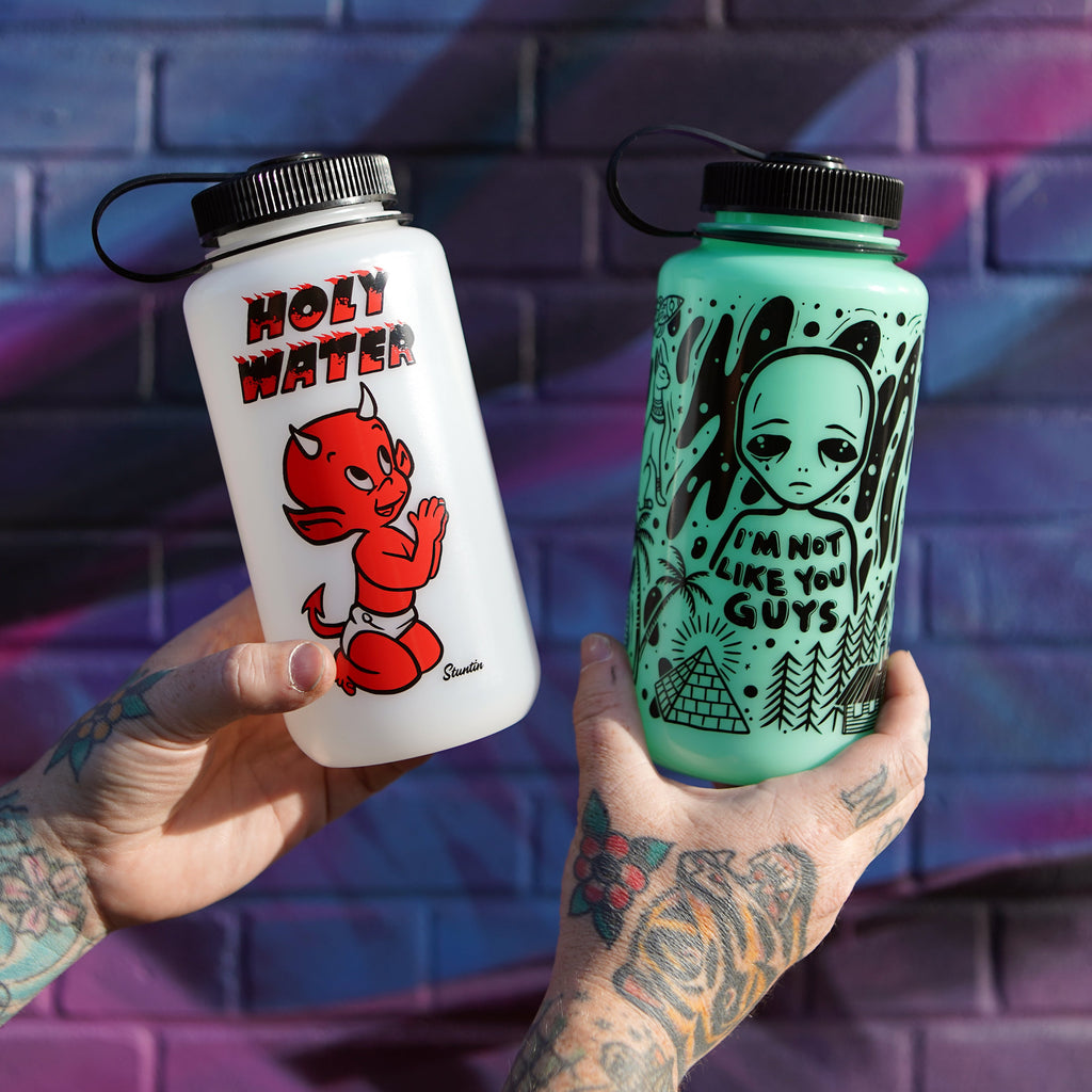 Glow in the Dark Alien 32 oz Nalgene Water Bottle