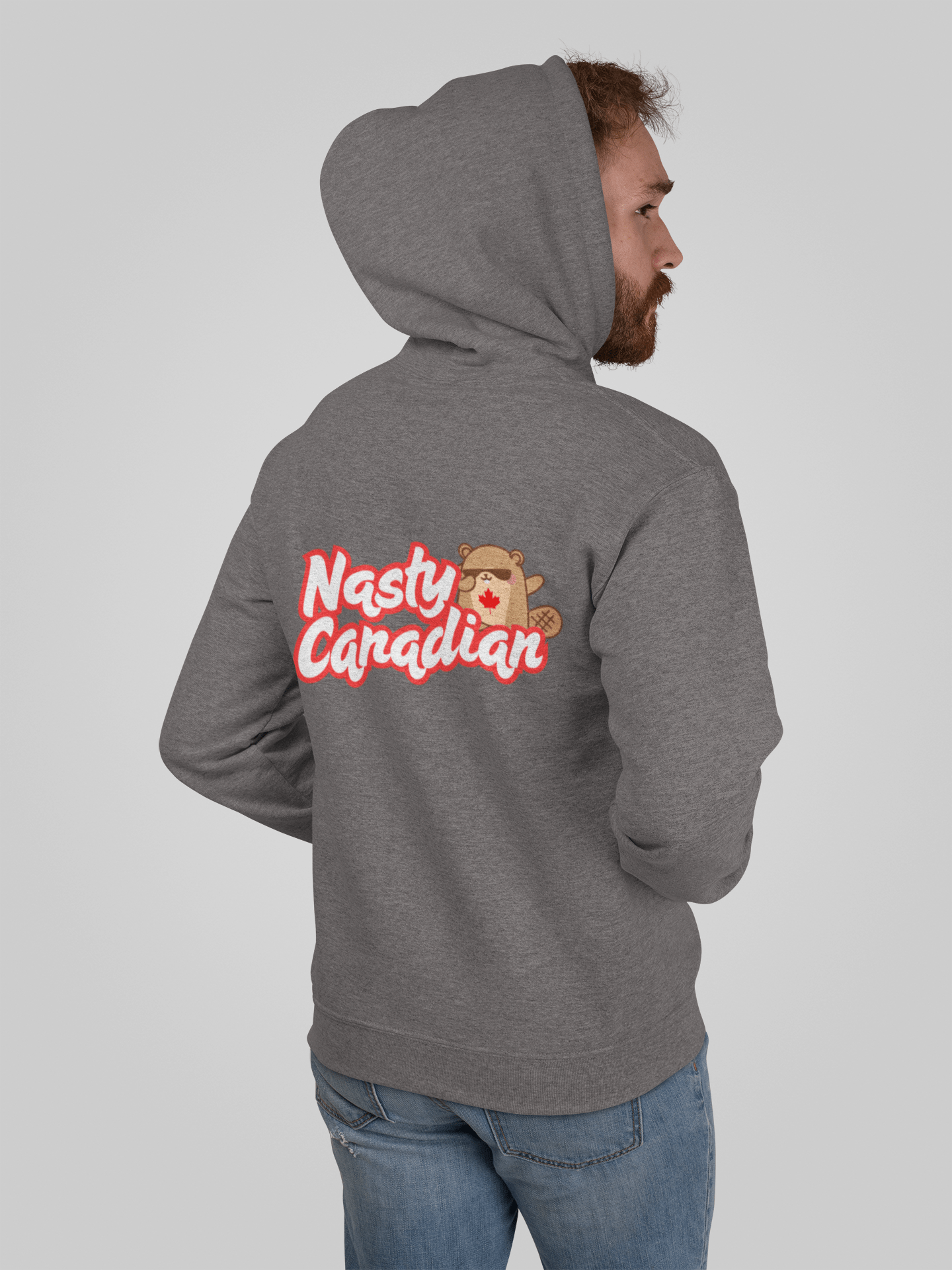Nasty Canadian Unisex Zip Hoodie by RowanTree