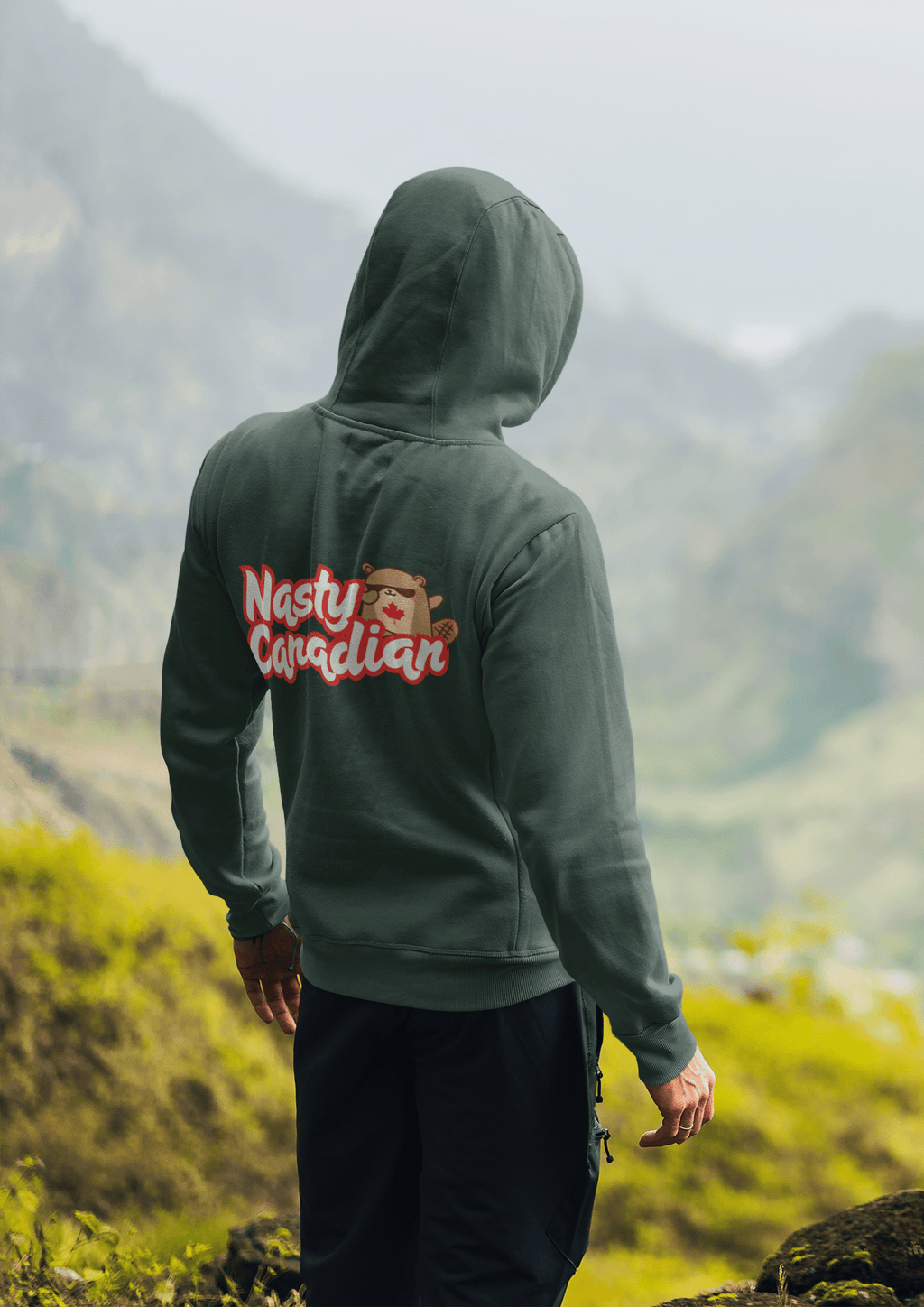 Nasty Canadian Unisex Zip Hoodie by RowanTree