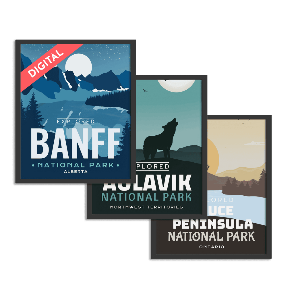 Affiche numérique « Exploré » du parc national