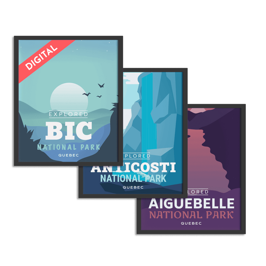 Affiche numérique « Exploré » du parc national