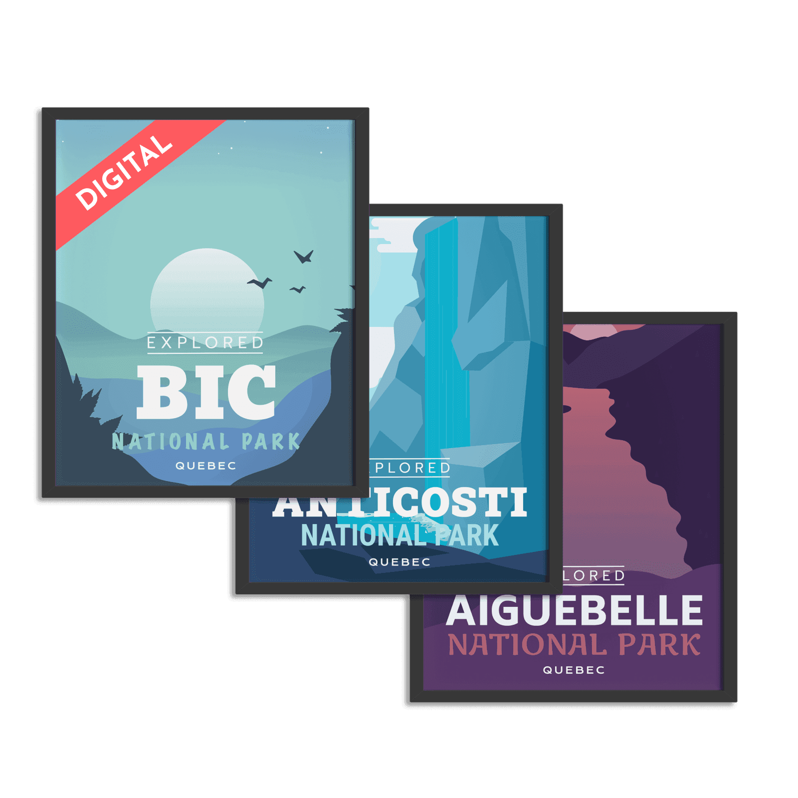Affiche numérique « Exploré » du parc national