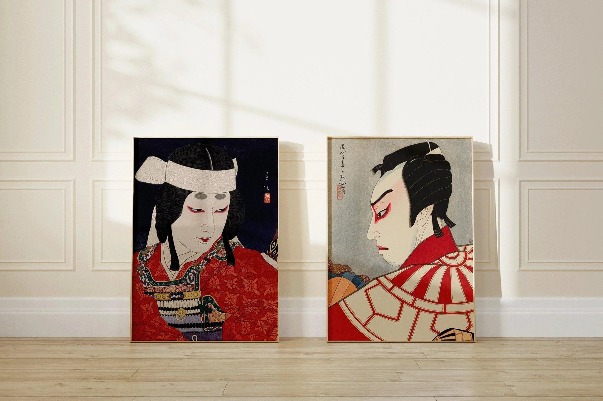Natori Shunsen Kabuki Actor Prints : Ensemble d'affiches japonaises Shin Hanga Ukiyoe