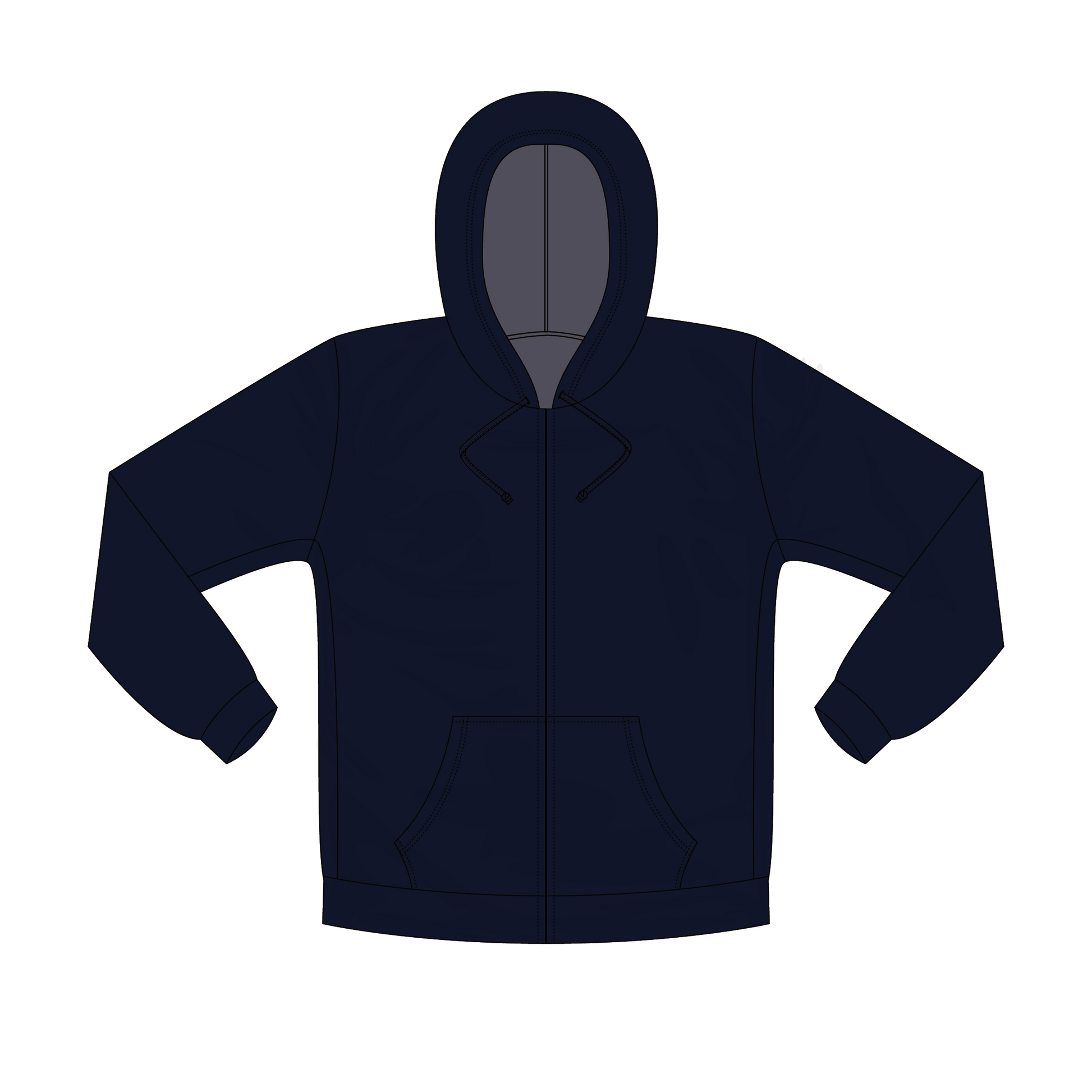 Sweat à capuche zippé en polaire pour homme