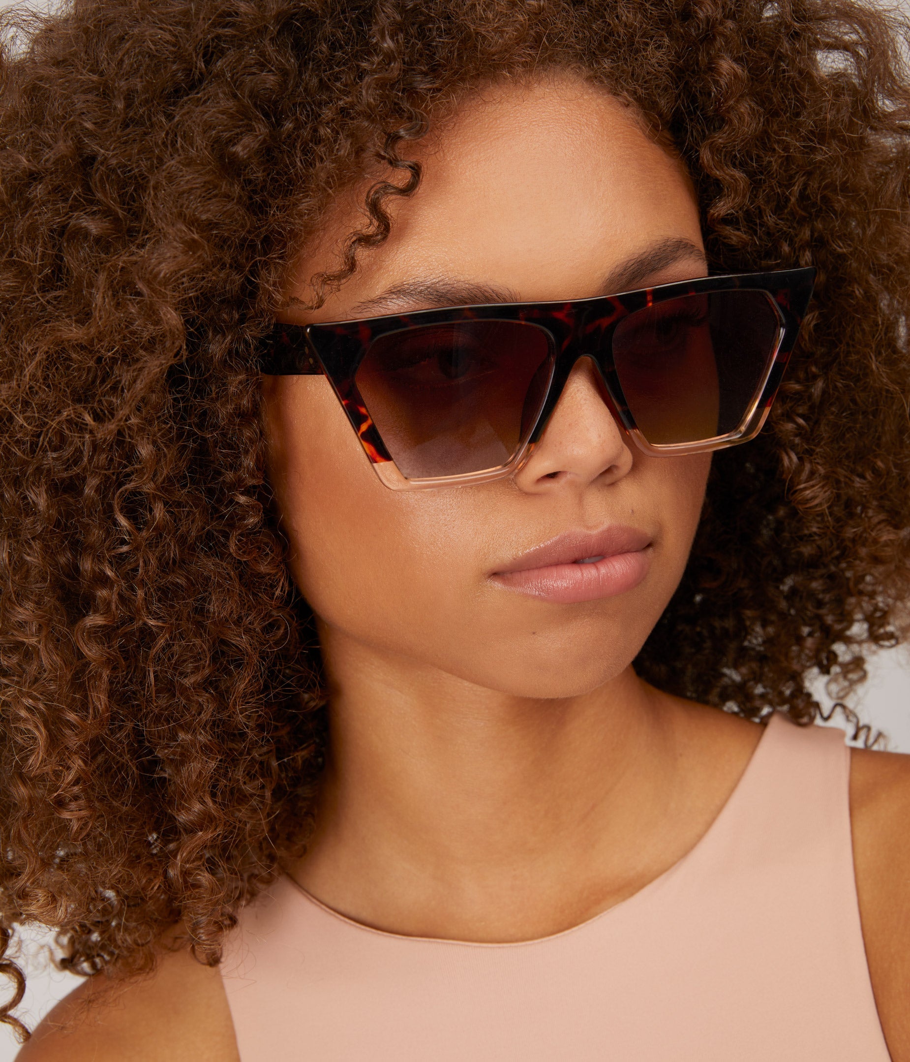 MYATT Leopard Retro Square Sunglasses