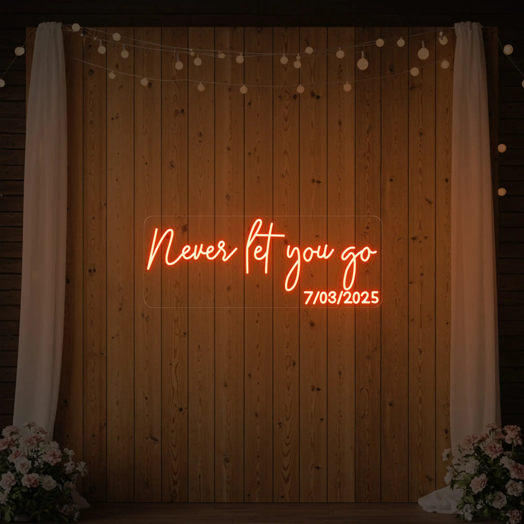 Never Let You Go Neon Sign