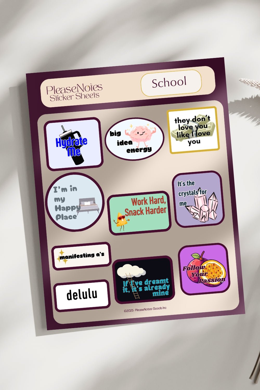 School Themed Sticker Sheets