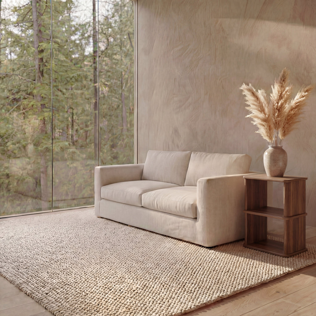 Table de chevet avec étagère en noyer