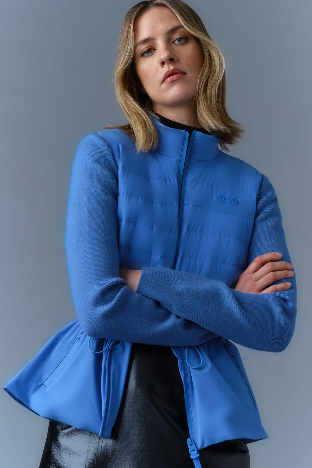 LAIKA Hybrid Down Jacket with Peplum